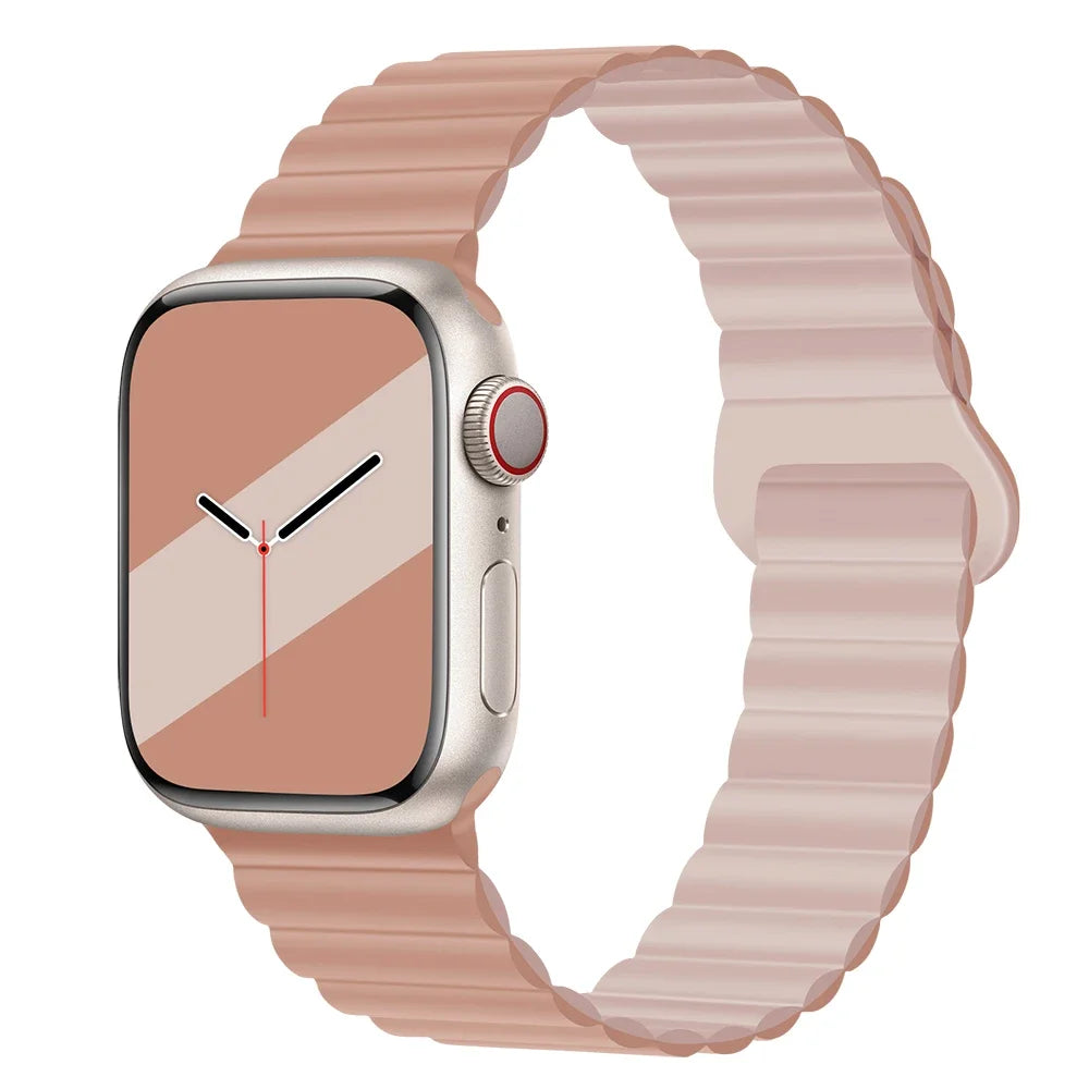 Lightweight Silicone Magnetic Band for Apple Watch