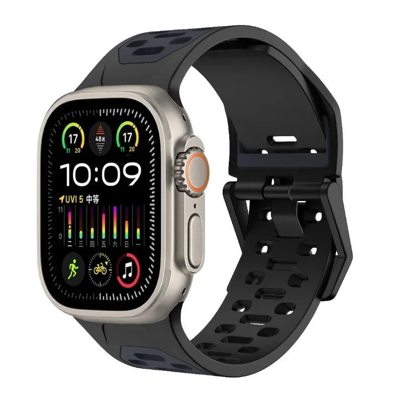 Breathable Two-Color Replacement Strap for Apple Watch