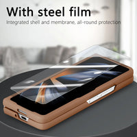 2-in-1 Ring Holder Magnetic Carbon Fiber Wallet Case with Card Slot for Samsung Galaxy Z Fold 5