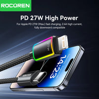 Rocoren PD 27W USB-C to Lightning Data Cable