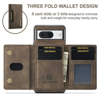 2-in-1 Detachable Back Wallet with Card Holder Leather Phone Case for Google Pixel 7 Series