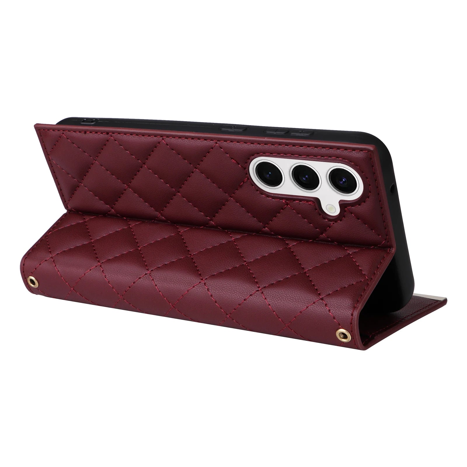 Lanyard Card Slot Wallet Leather Book Case with Magnetic Stand for Samsung Galaxy S24 Series