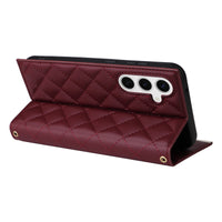 Lanyard Card Slot Wallet Leather Book Case with Magnetic Stand for Samsung Galaxy S23 Series