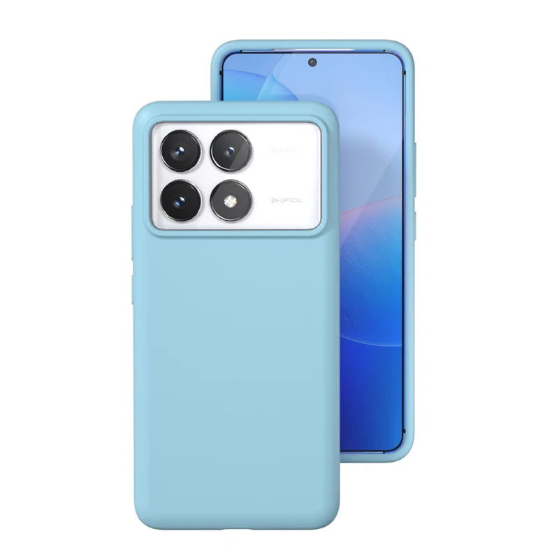 Soft Premium Liquid Silicone Protective Shell Case with Flocking Inside for Xiaomi Redmi K70 Series