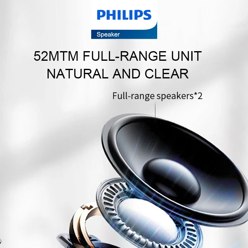 Philips SPA3808 Portable Desktop Speaker - Compact Sound with Powerful Performance