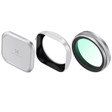 K&F Concept MCUV Black Mist 1/4 Filter Kit with Metal Square Lens Hood for Fujifilm X100 Series