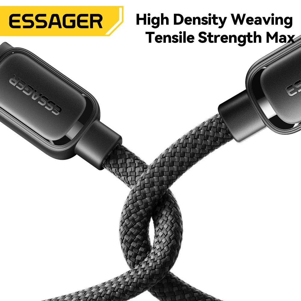 Essager PD 100W Magnetic Suction Type C to Type C Fast Charging Cable