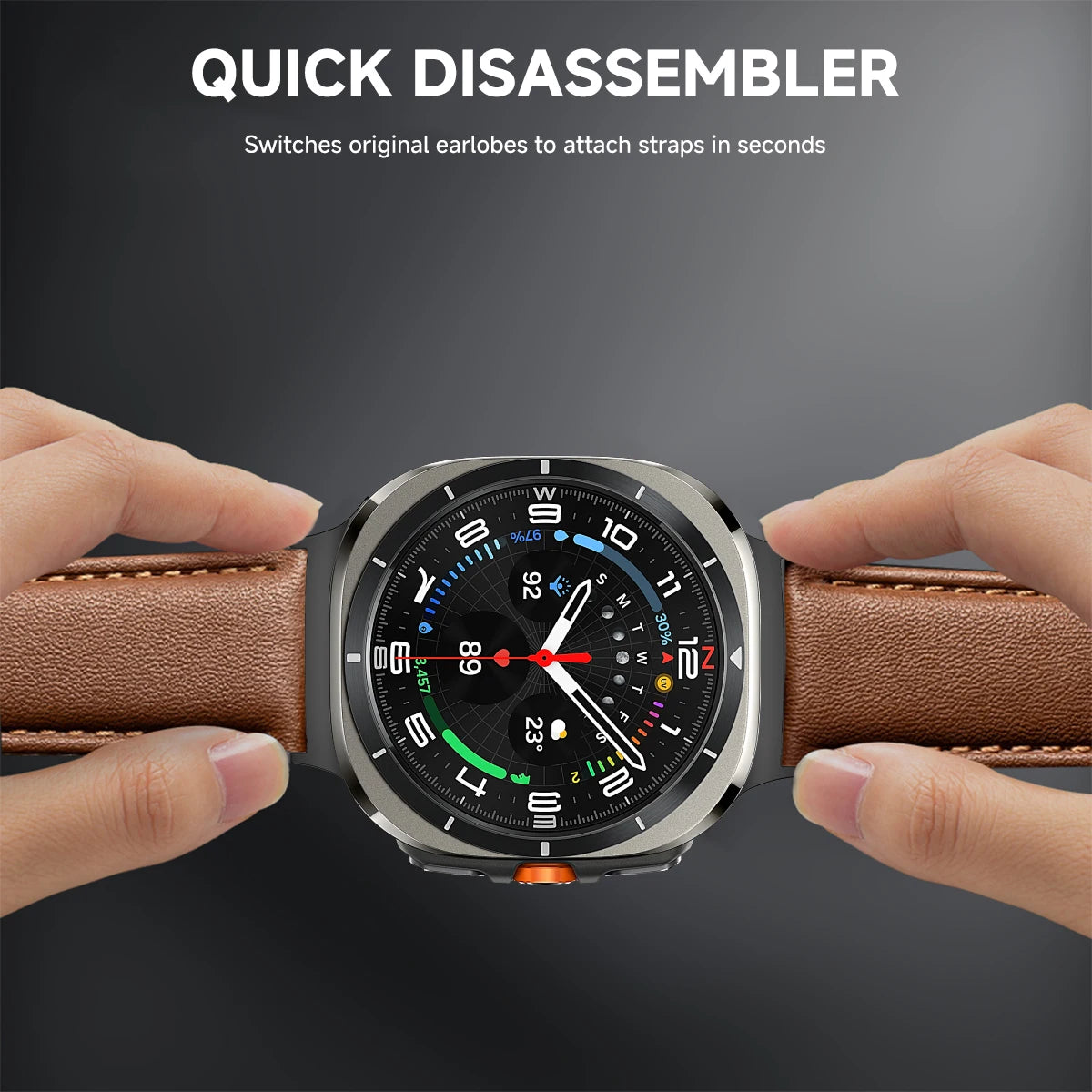 Premium Leather Strap for Samsung Galaxy Watch Ultra