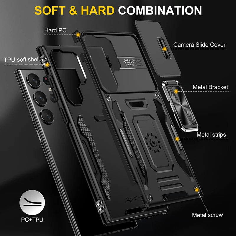 Rugged Armor Shockproof Phone Case for Samsung Galaxy S23 Series