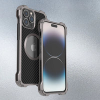 Advanced Magnetic Metal Carbon Fiber Case for iPhone 15 Series