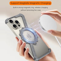 Z-Shaped Gear Design Aluminum Alloy Magnetic Case for iPhone 16 Series