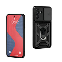 Samsung Galaxy A36 Shockproof Armor Case with Slide Camera Protection & Ring Stand