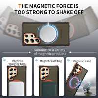 Armor Shockproof Magnetic Case with Metal Lens Bracket for Samsung Galaxy S25 Series