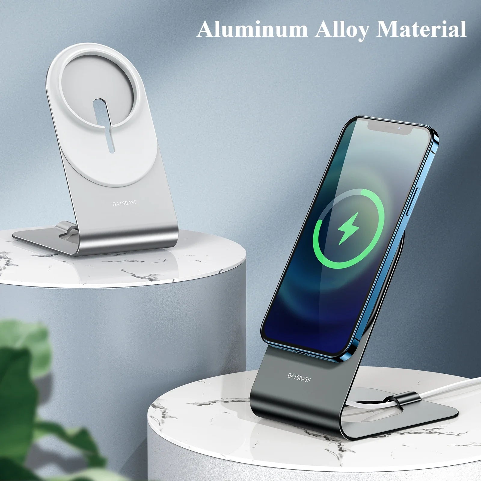 Aluminum Alloy Magnetic Wireless Charger Stand for iPhone