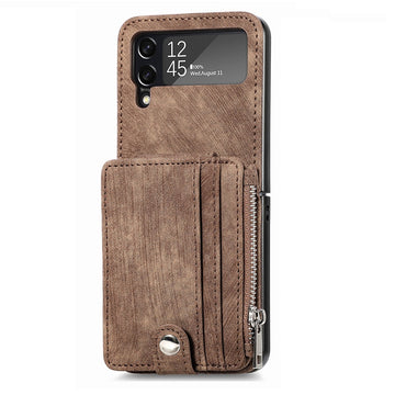 Creative 2-in-1 Zippered Wallet Phone Cases for Samsung Galaxy Z Flip 5