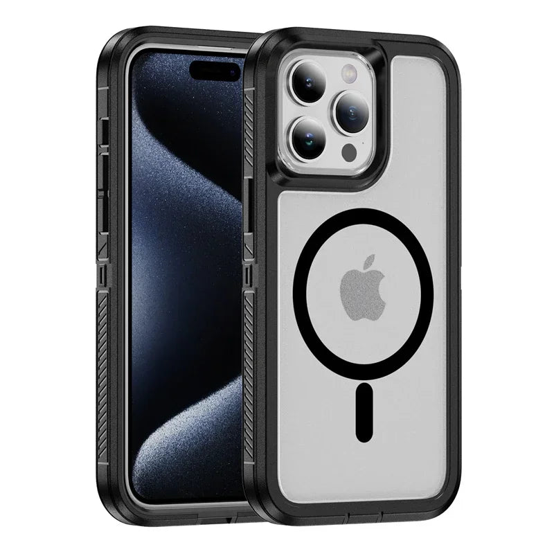 Shockproof Armor MagSafe Case for iPhone 16 Series