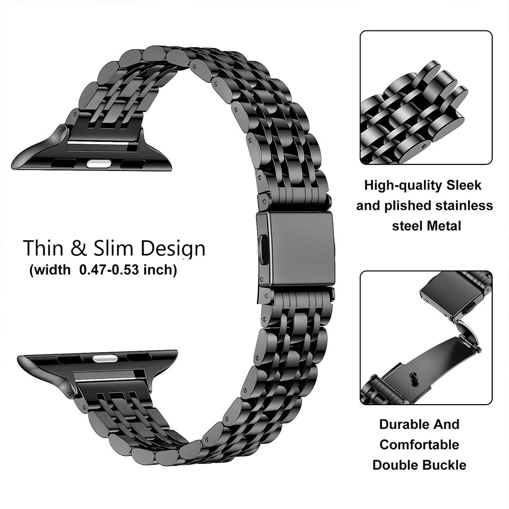 Slim Elegant Metal Strap and Protective Case for Apple Watch