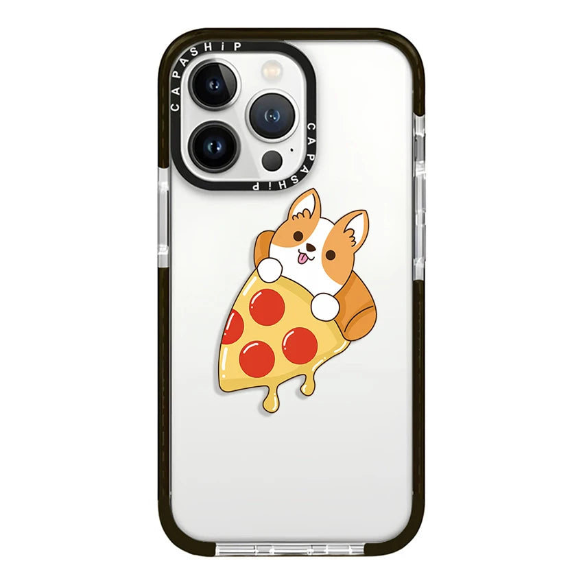 Cute Cartoon Corgi Dessert Soft TPU Shockproof Case for iPhone 15 Series