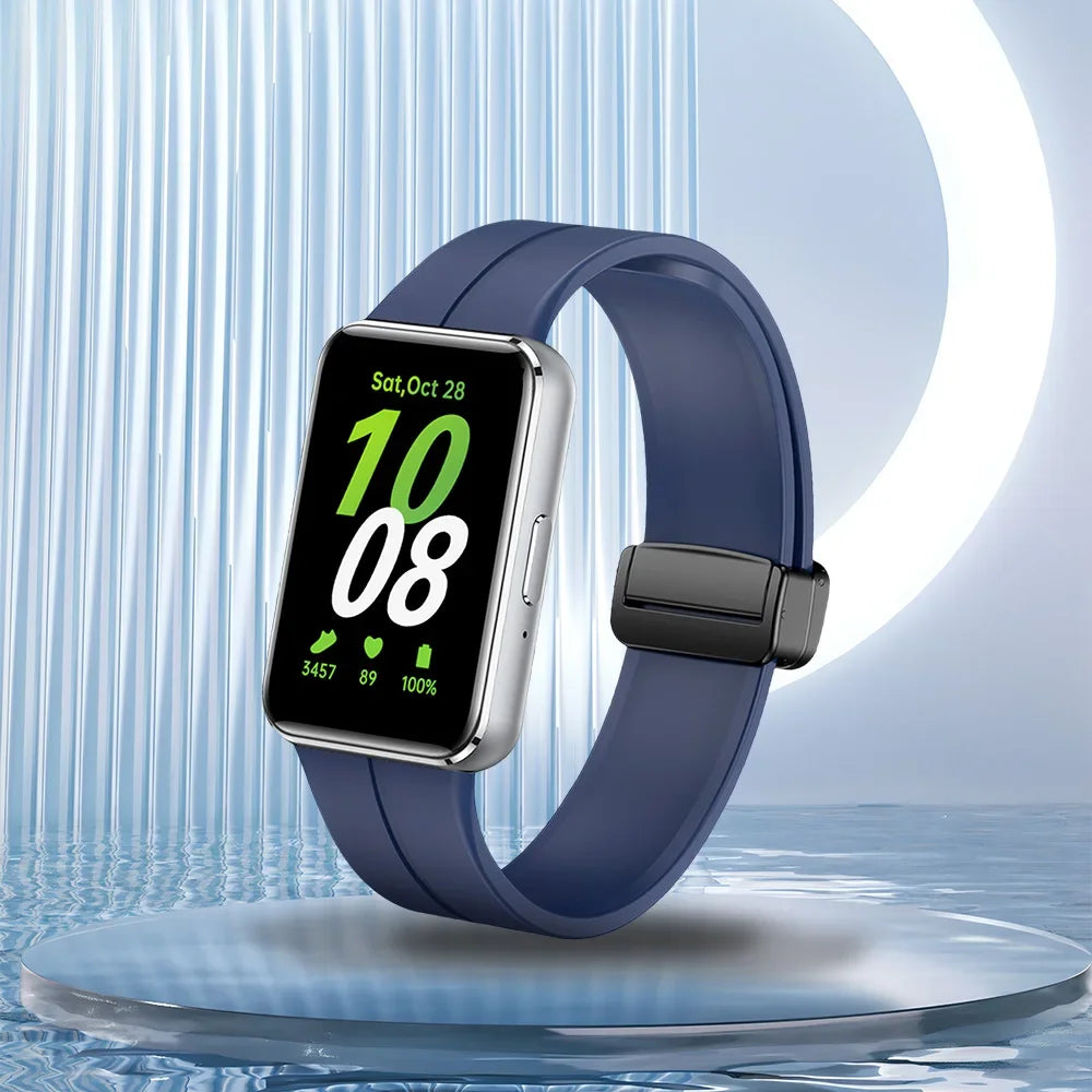 Sports Silicone Wristband with Magnetic Buckle for Samsung Galaxy Fit3