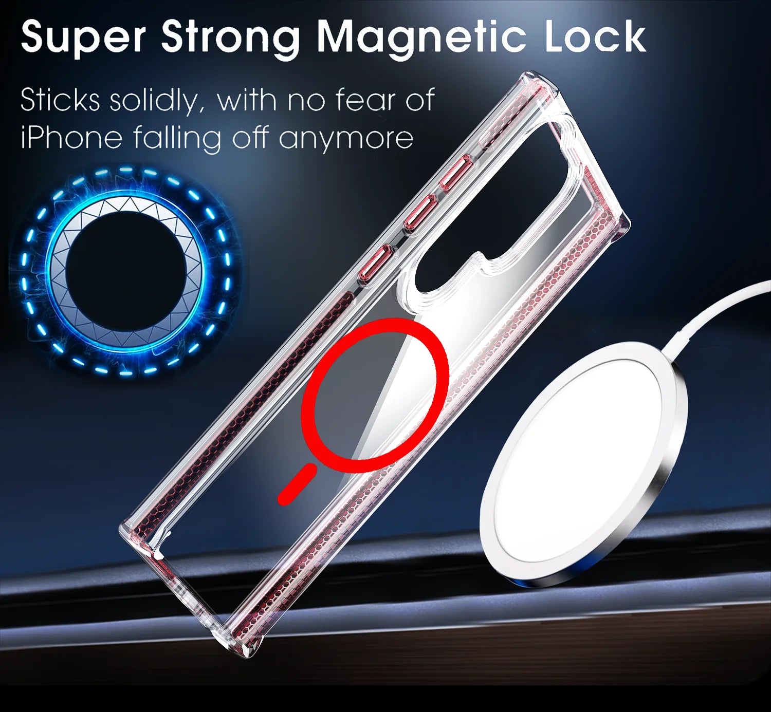 Fashion Clear Strong Magnetic Phone Case for Samsung Galaxy S24 Series