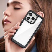 Hard Clear Translucent Soft Edge Phone Case for iPhone 15 Series