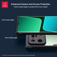 Xiaomi 14 Series Anti-Fingerprint TPU+Acrylic Transparent Case with Airbag Protection