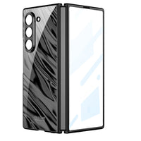 Wave Pattern Magnetic Hinge Hard PC Case with Screen Protector for Samsung Galaxy Z Fold 6