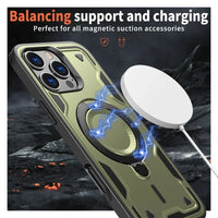 Military Grade Drop-Proof Case with 360° Adjustable Ring Stand for iPhone 15 Series