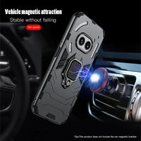 Shockproof Armor Case with Silicone+PC Material and Metal Ring Stand Holder for Nothing Phone 2a