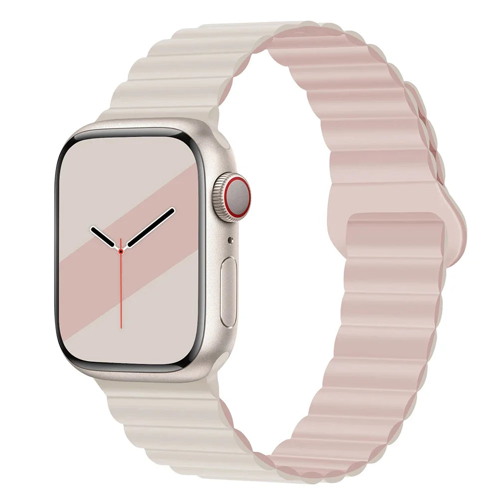 Lightweight Silicone Magnetic Band for Apple Watch