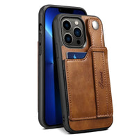 Leather Wrist Strap Wallet Case with Card Slot for iPhone 15 Series