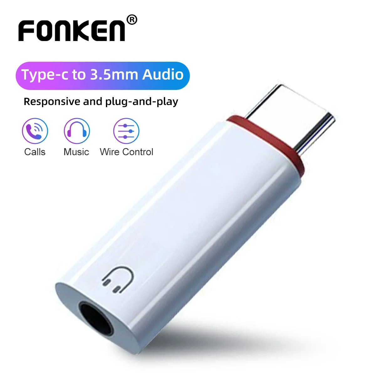 FONKEN 3.5mm Aux Adapter for iPhone