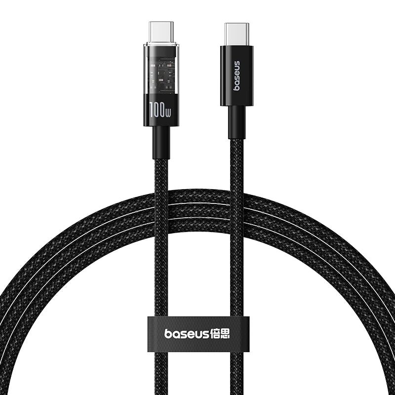 Baseus PD 100W USB-C to USB-C Fast Charging Cable with Nylon Braid and PC construction