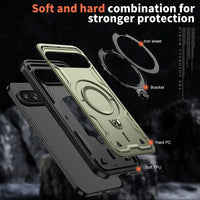 Military Grade Drop-Proof Case with 360° Adjustable Ring Stand for Google Pixel 9 Series