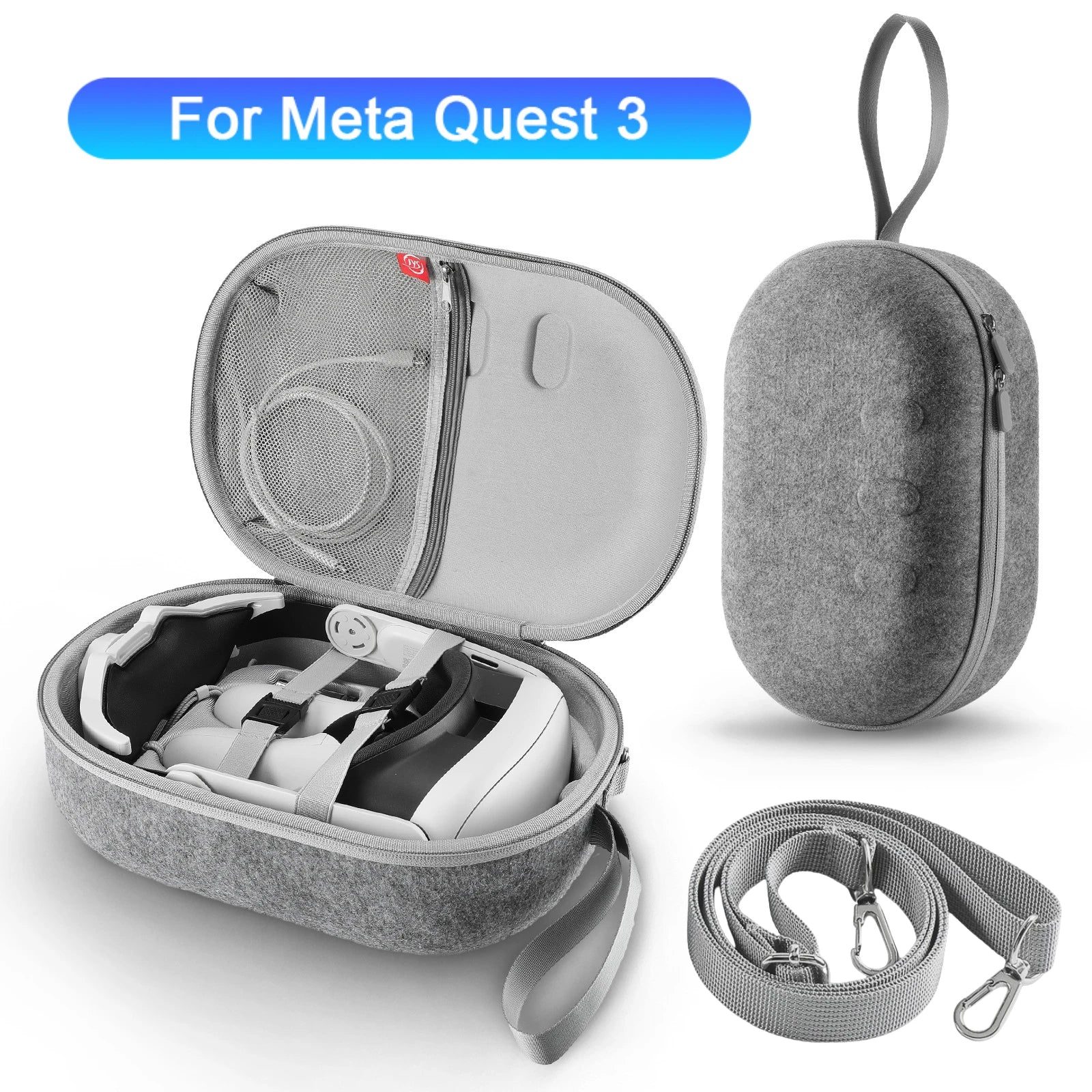 Meta Quest 3 VR Headset Controllers Carrying Case