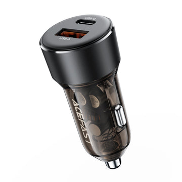 ACEFAST 30W Dual Port Fast Car Charger with USB-C and USB-A