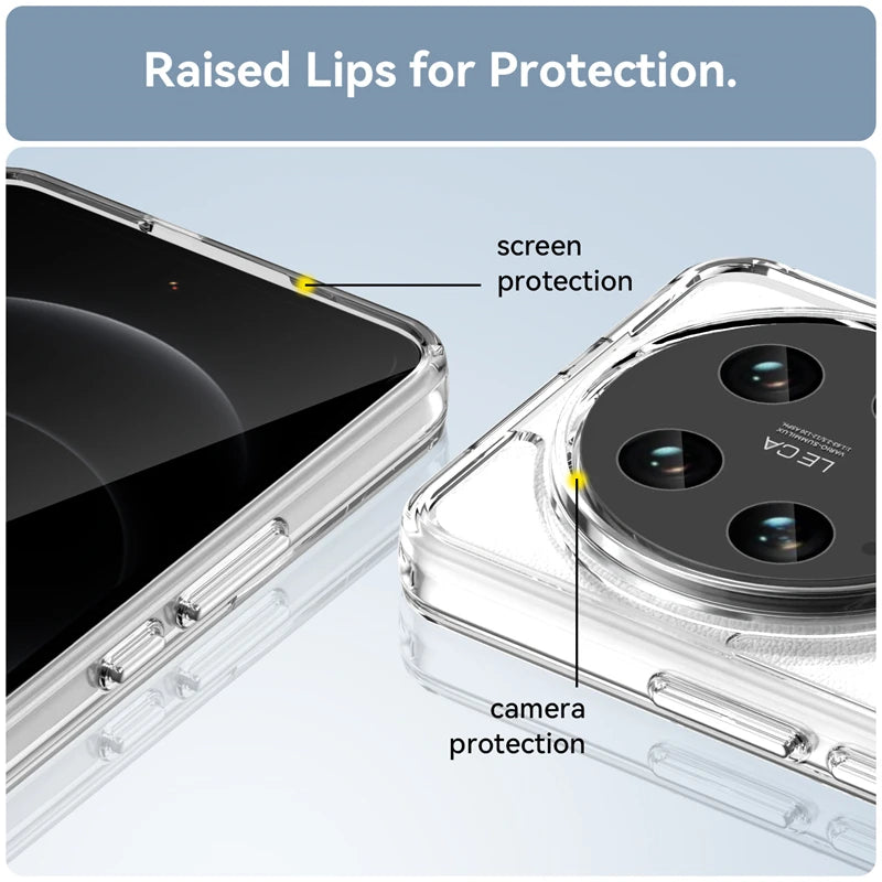 Transparent TPU Luxury Silicone Bumper Protector Case for Xiaomi 14 Ultra