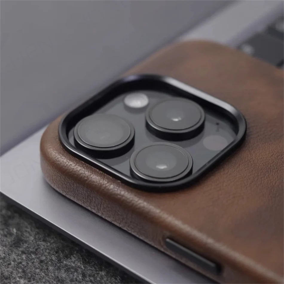 Luxury Leather MagSafe Case for iPhone 16 Series