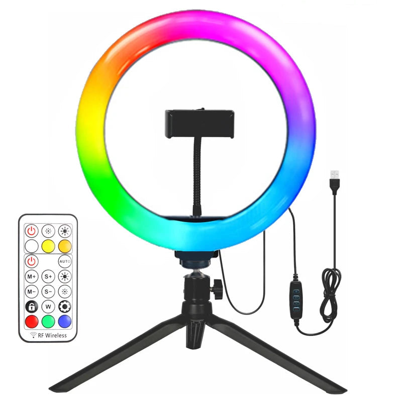 13-Inch RGB LED Ring Light with Remote Control