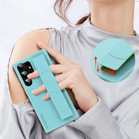 Leather Drop-Resistant Fashion Wrist Strap Phone Holder Case for Samsung Galaxy S24 Series