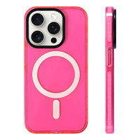 Vivid Neon Soft Silicone MagSafe Case for iPhone 15 Series