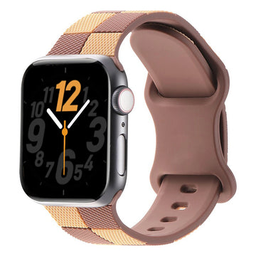 Checkered Two-Color Silicone Strap for Apple Watch