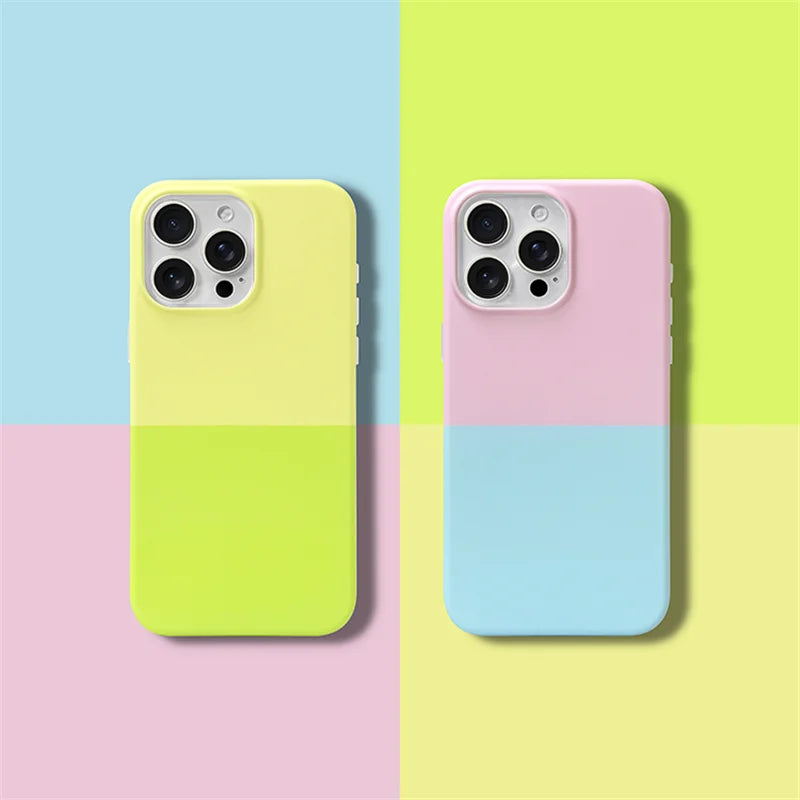 Hit Color Matte Anti-Fall Silicone Case for iPhone 15 Series