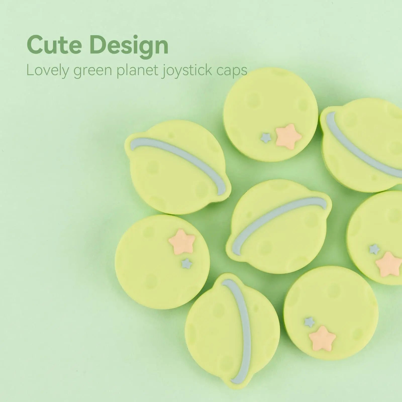 4-Pieces Green Silicone Thumb Grip Caps for Nintendo Switch