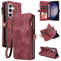 Zipper Flip Leather Wallet Case for Samsung Galaxy S25 Series