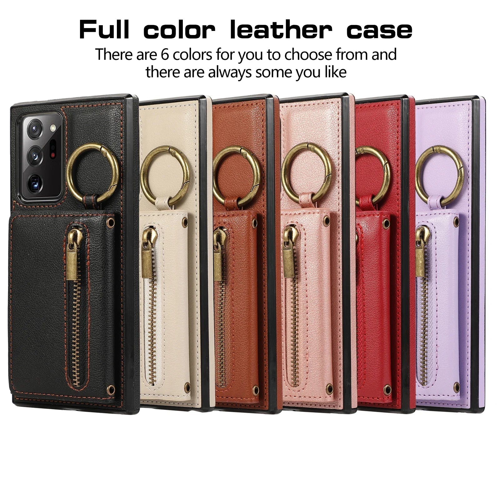 Crossbody Zipper Leather Wallet Case for Samsung Galaxy S25 Series