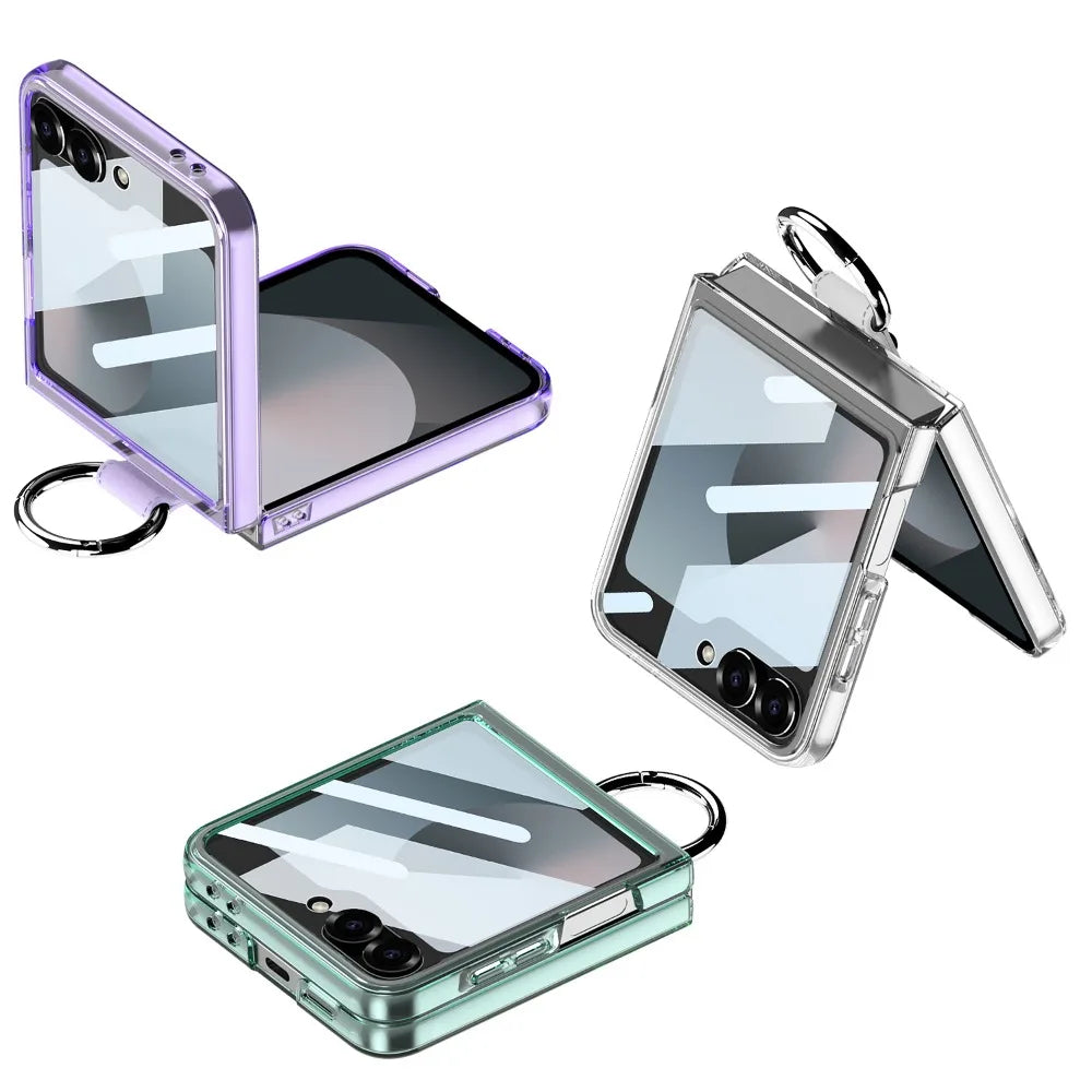 Transparent Large Window Shell Phone Case for Samsung Galaxy Z Flip 6