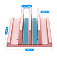 Pink Plastic Adjustable Vertical Laptop Stand