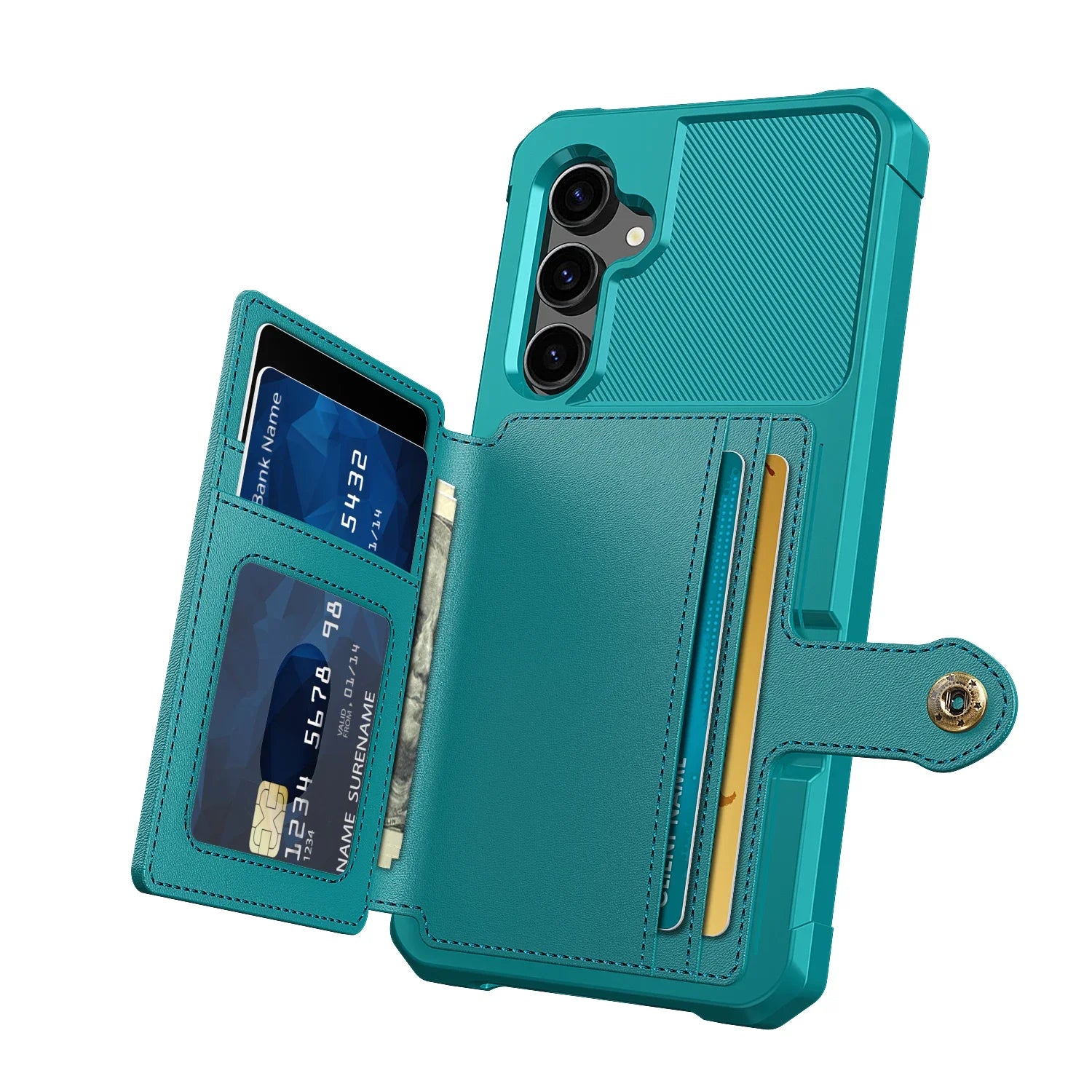 Magnetic Card Slot Leather Wallet Case for Samsung Galaxy S24 Series