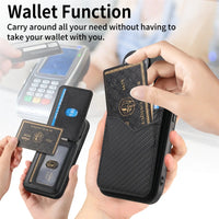 2-in-1 Detachable Carbon Fiber Wallet Case with Card Holder for Google Pixel 9 Series